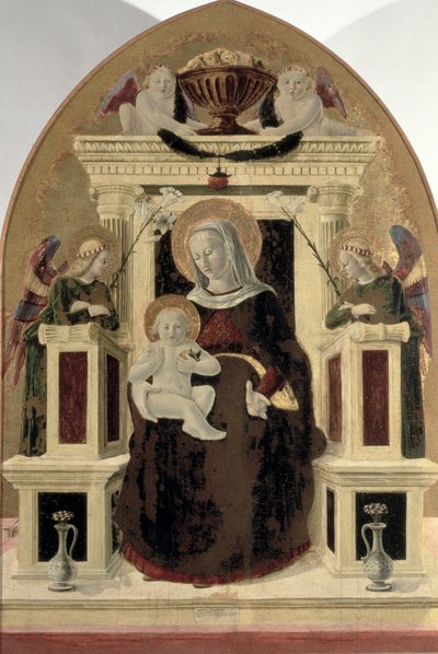 Madonna and Child Enthroned with Angels by Girolamo Giovanni